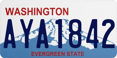 WA license plate AYA1842