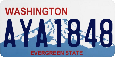 WA license plate AYA1848