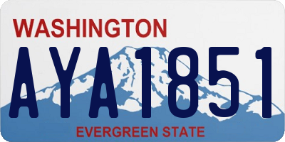 WA license plate AYA1851