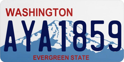 WA license plate AYA1859