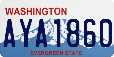 WA license plate AYA1860