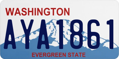 WA license plate AYA1861