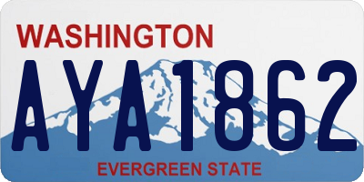 WA license plate AYA1862