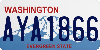 WA license plate AYA1866