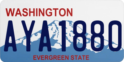 WA license plate AYA1880