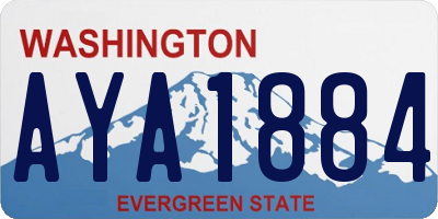 WA license plate AYA1884