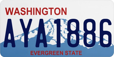 WA license plate AYA1886