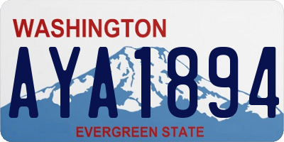 WA license plate AYA1894