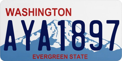 WA license plate AYA1897