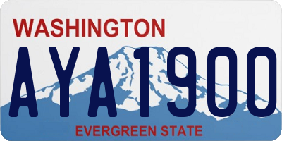 WA license plate AYA1900