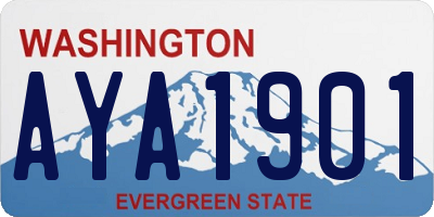 WA license plate AYA1901