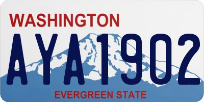 WA license plate AYA1902