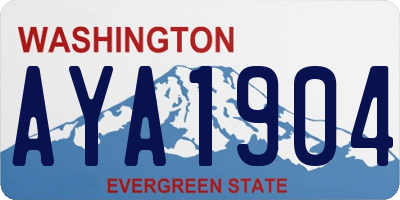 WA license plate AYA1904