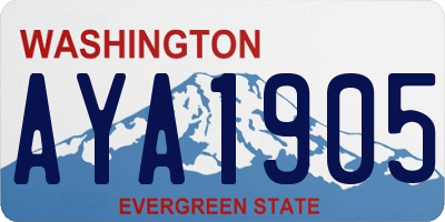 WA license plate AYA1905