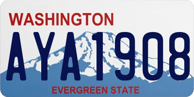 WA license plate AYA1908