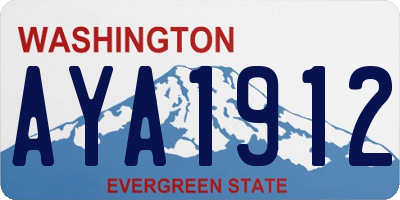 WA license plate AYA1912