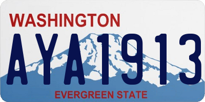 WA license plate AYA1913