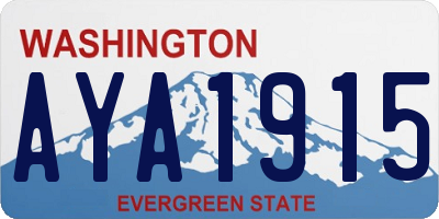 WA license plate AYA1915