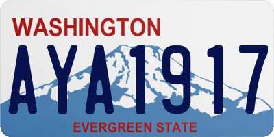 WA license plate AYA1917