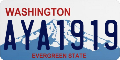 WA license plate AYA1919