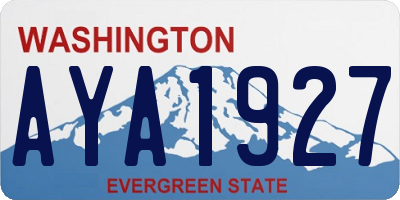 WA license plate AYA1927
