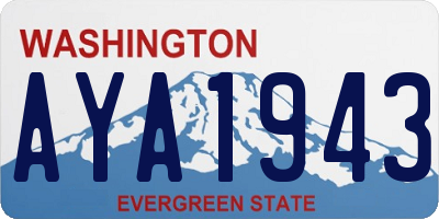WA license plate AYA1943