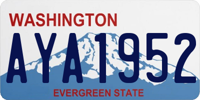 WA license plate AYA1952