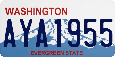 WA license plate AYA1955