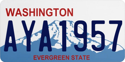 WA license plate AYA1957
