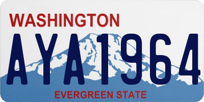 WA license plate AYA1964