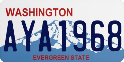 WA license plate AYA1968