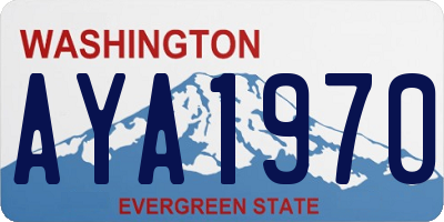 WA license plate AYA1970