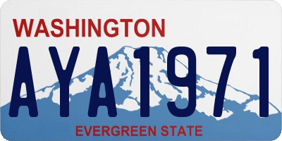 WA license plate AYA1971