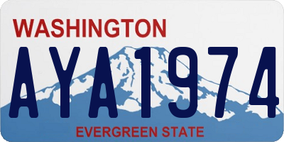 WA license plate AYA1974