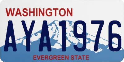 WA license plate AYA1976