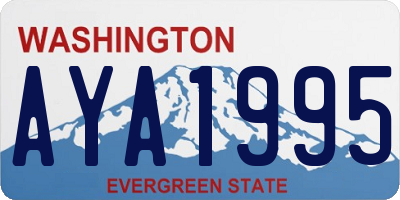 WA license plate AYA1995