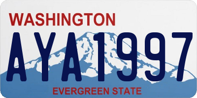 WA license plate AYA1997