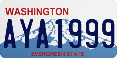 WA license plate AYA1999