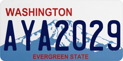 WA license plate AYA2029