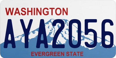 WA license plate AYA2056