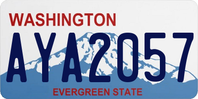 WA license plate AYA2057