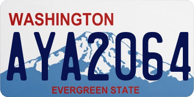 WA license plate AYA2064