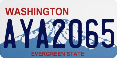 WA license plate AYA2065