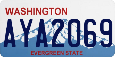 WA license plate AYA2069