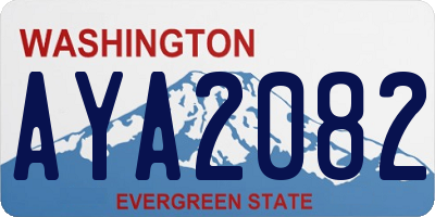 WA license plate AYA2082