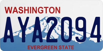 WA license plate AYA2094