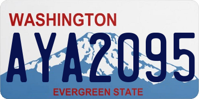 WA license plate AYA2095