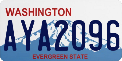 WA license plate AYA2096