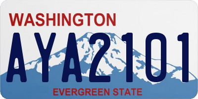WA license plate AYA2101