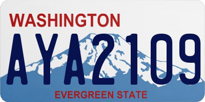 WA license plate AYA2109